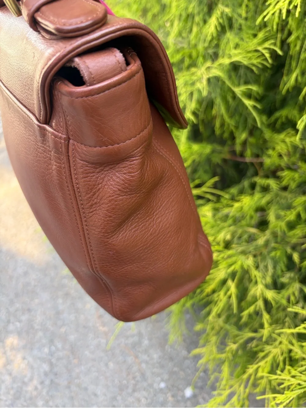 Vintage Coach SoHo Handle Bag 9951 British Tan with Scarf